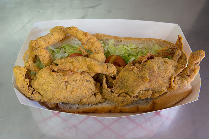 PO-BOY with fried catfish