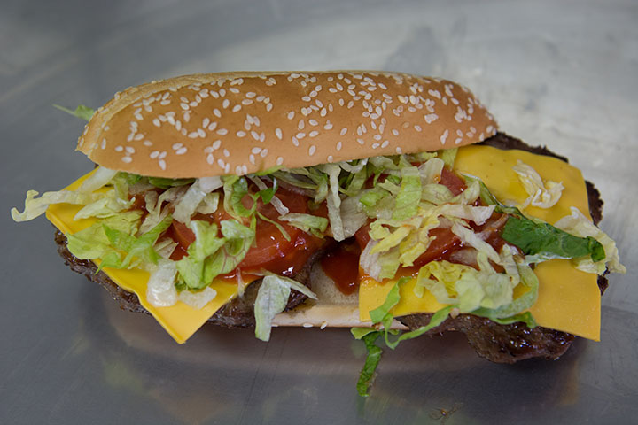 Hamburgers, traditional and seafood, made homestyle.